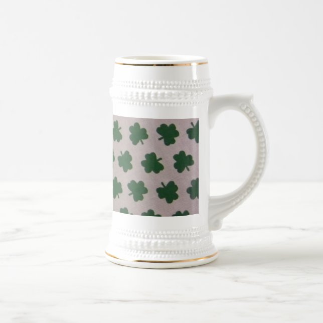 Field of Shamrocks Beer Stein (Right)