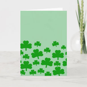 Field of Shamrocks Card