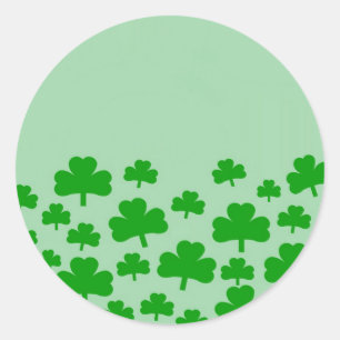 Field of Shamrocks Classic Round Sticker