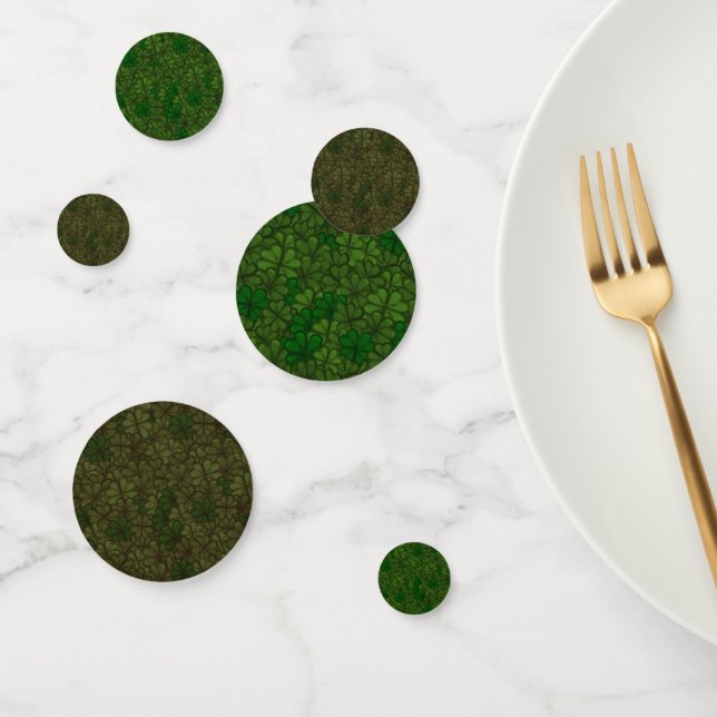 Field of Shamrocks Digital Art Pattern St Patricks Confetti (Group)
