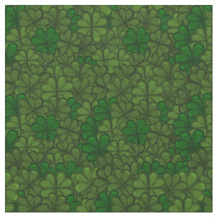 Field of Shamrocks Digital Art Pattern St Patricks Fabric