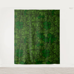 Field of Shamrocks Digital Art Pattern St Patricks Tapestry