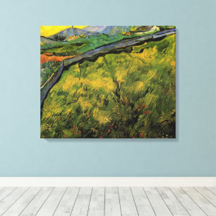 Field of Spring Wheat, Sunrise by Vincent van Gogh Canvas Print