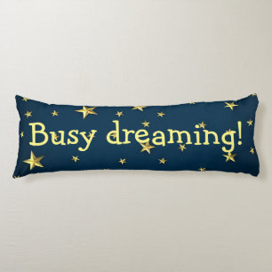 Field of Stars on Deep Midnight Blue Sky Body Pillow