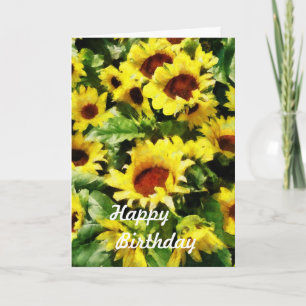 Field of Sunflowers - Birthday Card