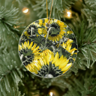 Field of Sunflowers Ceramic Ornament