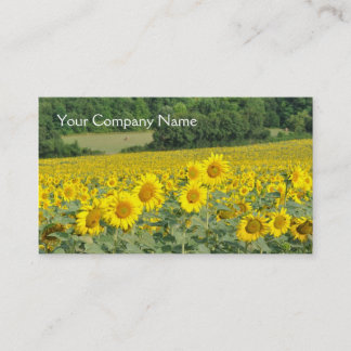 Field of sunflowers landscape business card