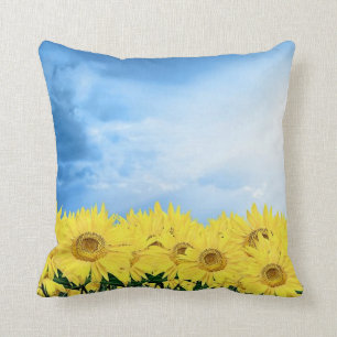 Field of Sunflowers Throw Pillow