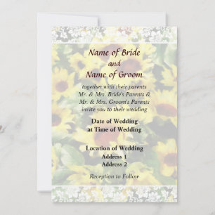 Field of Sunflowers Wedding Products Invitation