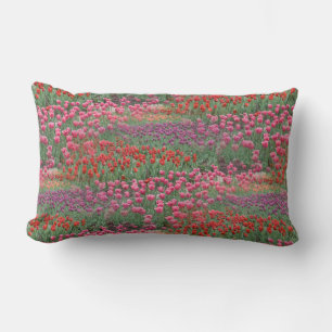 Field Of Tulips Lumbar Pillow