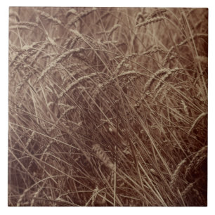 Field of Wheat (by Eugène Atget) Tile