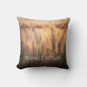 Field of Wheat Rustic Country Farmhouse Chic Throw Pillow