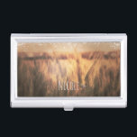 Field of Wheat Rustic Country Glam Business Card Holder<br><div class="desc">Field of Wheat Rustic Country Glam Card Holder. Customize with any text or leave it blank.</div>