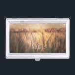 Field of Wheat Rustic Country Glam Business Card Holder<br><div class="desc">Field of Wheat Rustic Country Glam Card Holder. Customize with any text or leave it blank.</div>
