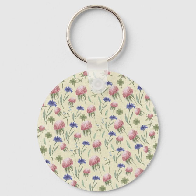 Field of wild flowers keychain (Front)