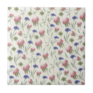 Field of wild flowers tile