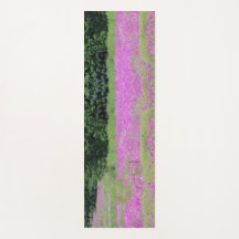 Field of wild Phlox flowers on a yoga mat