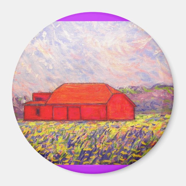 field of wild purple irises magnet (Front)