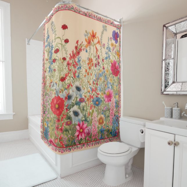 Field of Wildflowers Shower Curtain (In Situ)