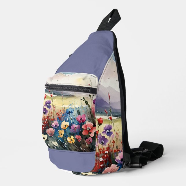 Field of Wildflowers Sling Bag (Right Corner)