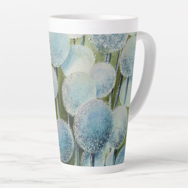 Field of Wishes Watercolor Latte Mug (Right Angle)