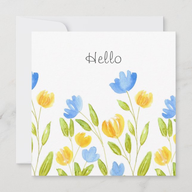 Field of Yellow Blue Flowers (Front)