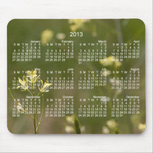 Field of Yellow Flowers; 2013 Calendar Mouse Pad