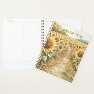 Field of Yellow Sunflowers Planner