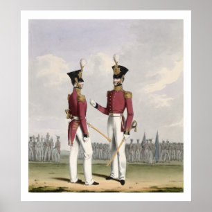 Field Officers of the Royal Marines, plate 2 from Poster
