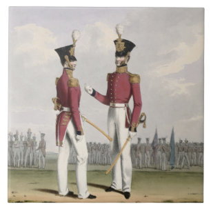 Field Officers of the Royal Marines, plate 2 from Tile