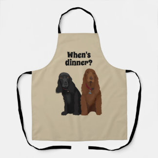 Field Spaniel, Adorable Dogs When's Dinner?  Apron