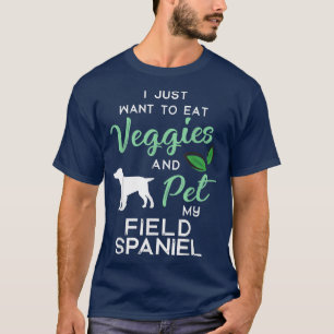 Field Spaniel Funny Vegan Dog Lover Owner Xmas Bir T-Shirt