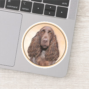 Field Spaniel Painting - Cute Original Dog Art