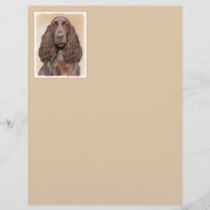 Field Spaniel Painting - Cute Original Dog Art