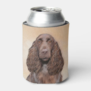Field Spaniel Painting - Cute Original Dog Art Can Cooler
