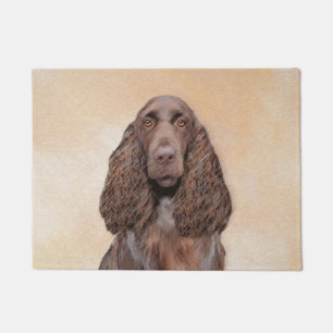 Field Spaniel Painting - Cute Original Dog Art Doormat