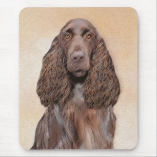 Field Spaniel Painting - Cute Original Dog Art Mouse Pad