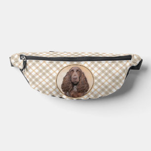Field Spaniel Painting Roan Cute Original Dog Art Fanny Pack