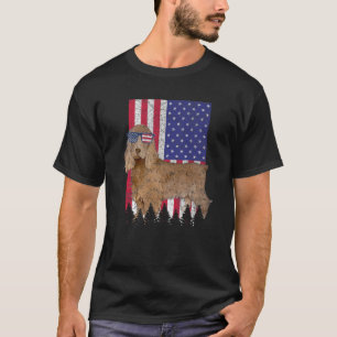 Field Spaniel Patriotic Dog USA Pride American Fla T-Shirt