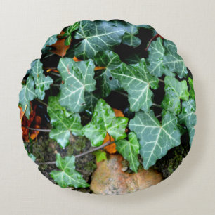 Field stone and Ivy Round Pillow