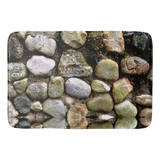Field Stone Field Stone, rocks, distressed stone Bath Mat (Front)