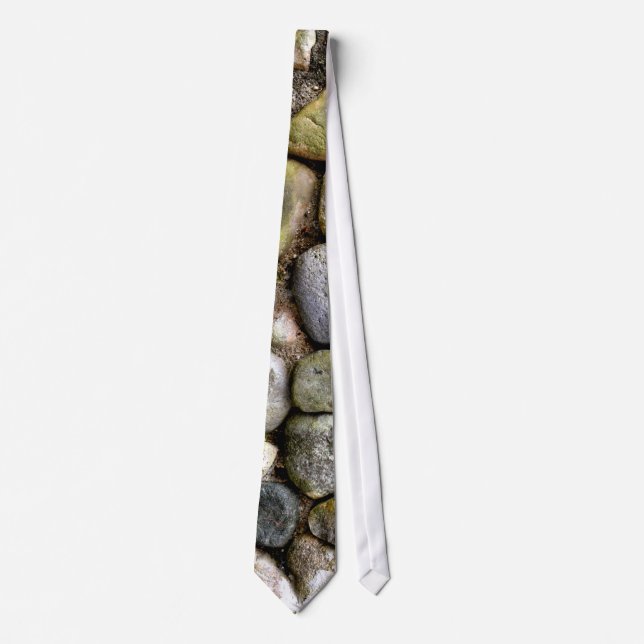 Field Stone, rocks, distressed stone, rustic stone Tie (Front)
