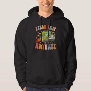 Field Trip Anyone Groovy School Bus Driver Yellow Hoodie