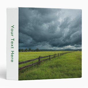 Field with a Wooden Fence Binder