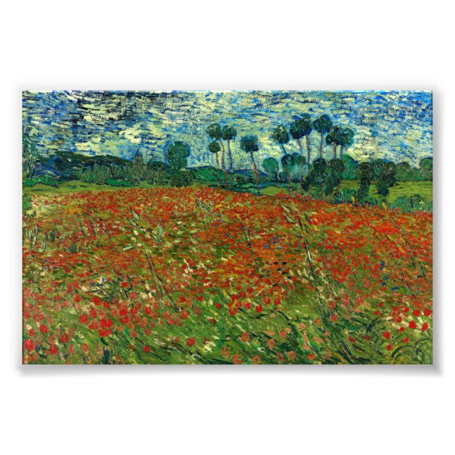 Field with Poppies by Van Gogh Fine Art Photo Print (Front)