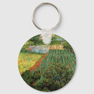 Field with Poppies by Vincent van Gogh Keychain