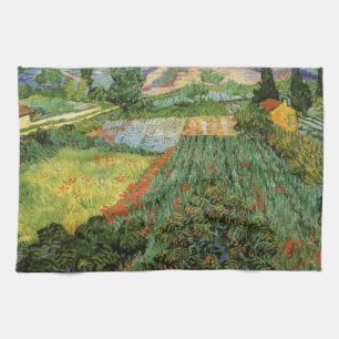 Field with Poppies by Vincent van Gogh Kitchen Towel