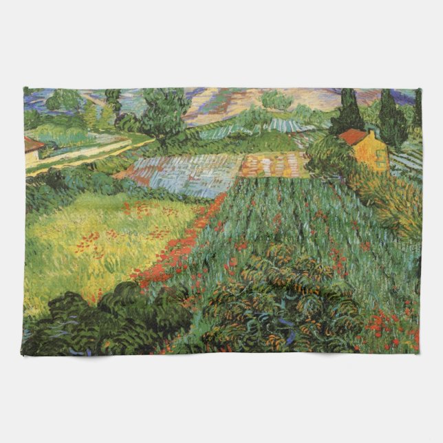 Field with Poppies by Vincent van Gogh Kitchen Towel (Horizontal)