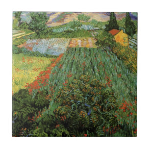 Field with Poppies by Vincent van Gogh Tile