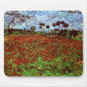 Field with Poppies Van Gogh Fine Art Mouse Pad